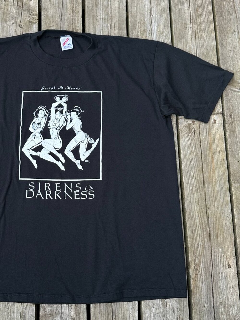 90s deadstock vintage sirens of darkness tshirt joseph m monk night cry game